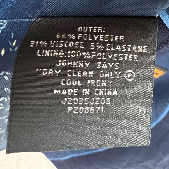 Johnny Bigg Navy Blue Windowpane Plaid 2-Button 54R Blazer Jacket Sport Coat - Picture 6 of 6